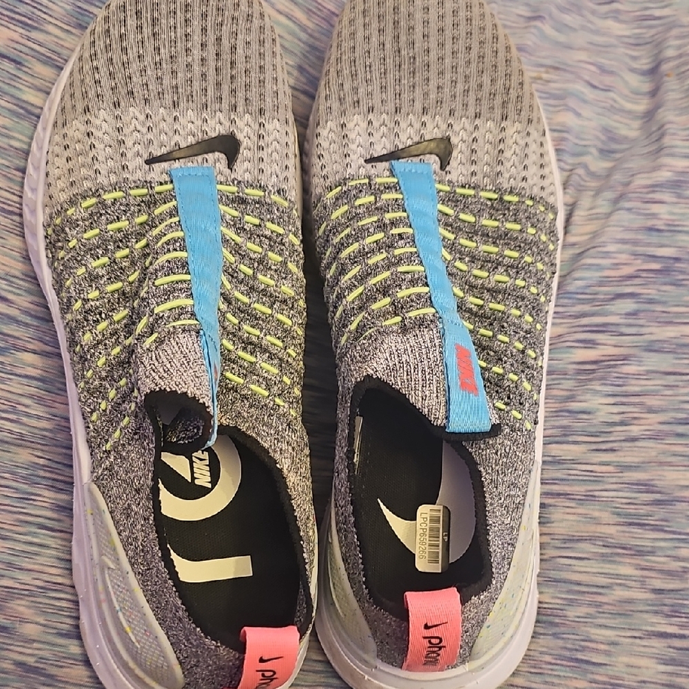 Nike Gray and Blue Athletic Sneakers